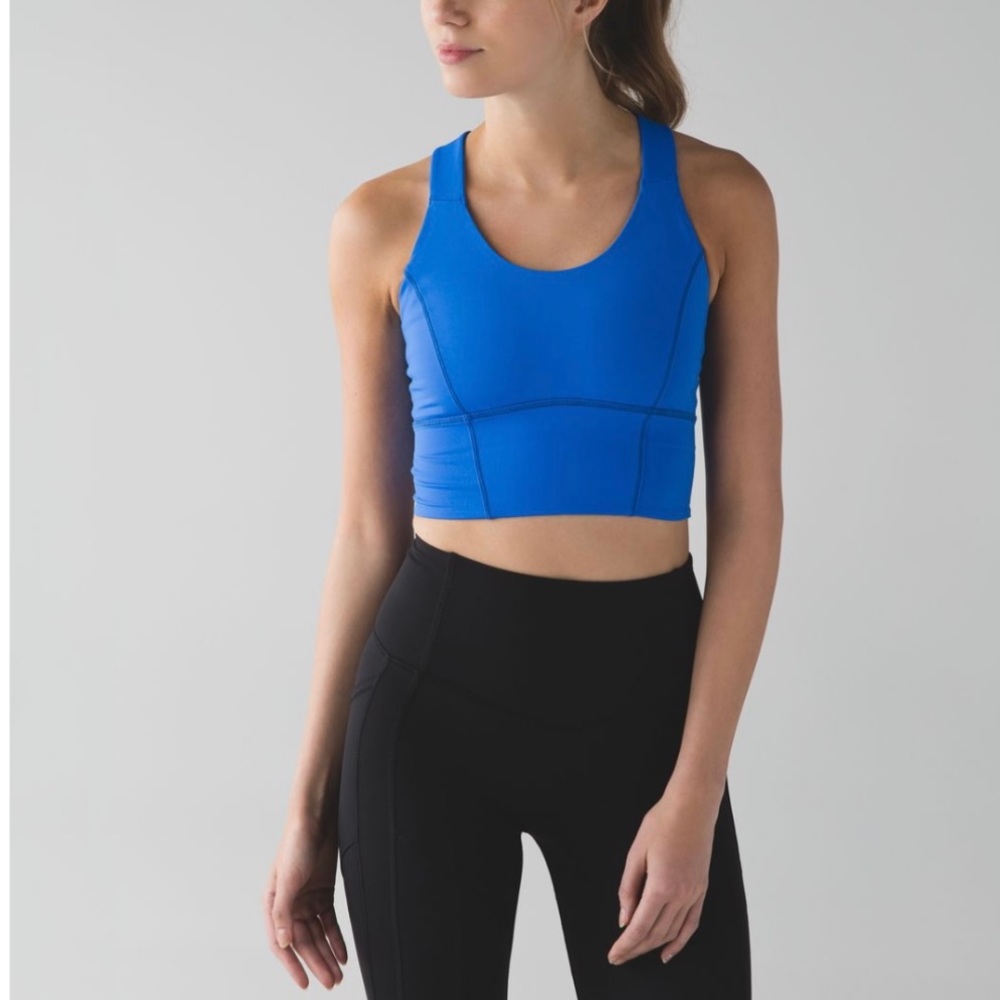 Lululemon Beat The Heat Bra in Pipe Dream Blue